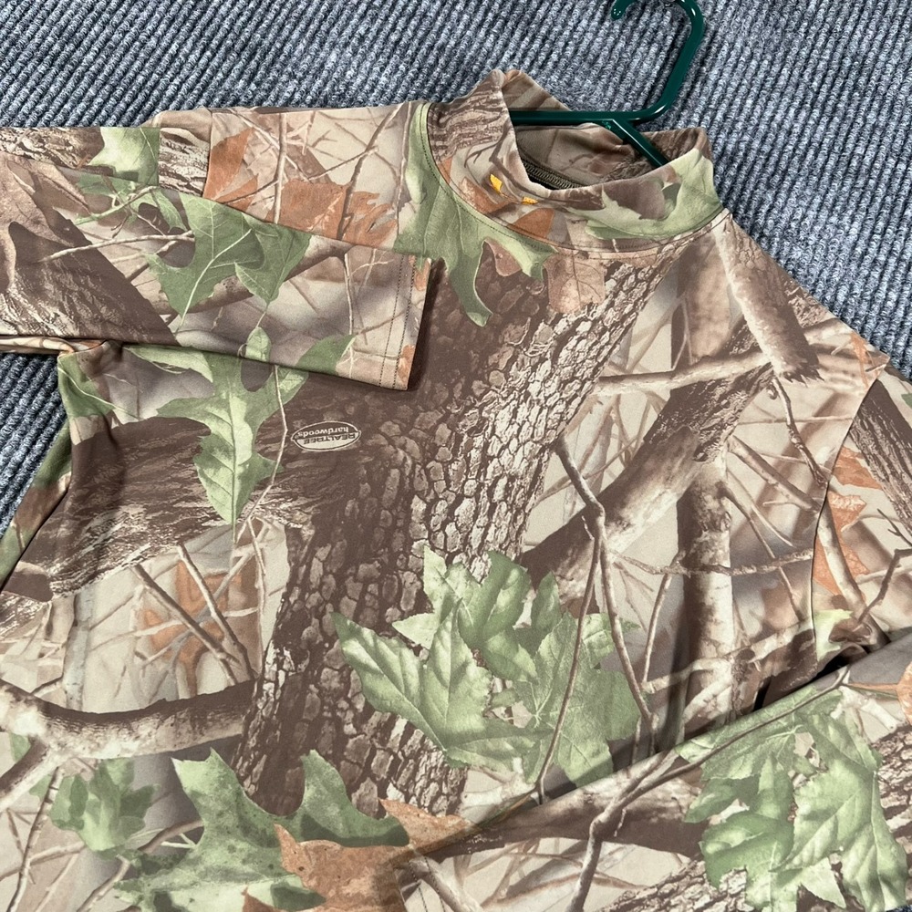 Under Armour Compression Shirt Mens Medium Camo Long Sleeve Mock Neck Outdoor